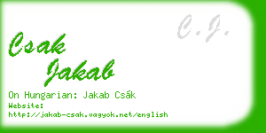 csak jakab business card